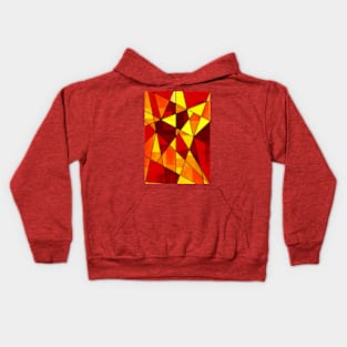 Abstract Red and Yellow Kids Hoodie